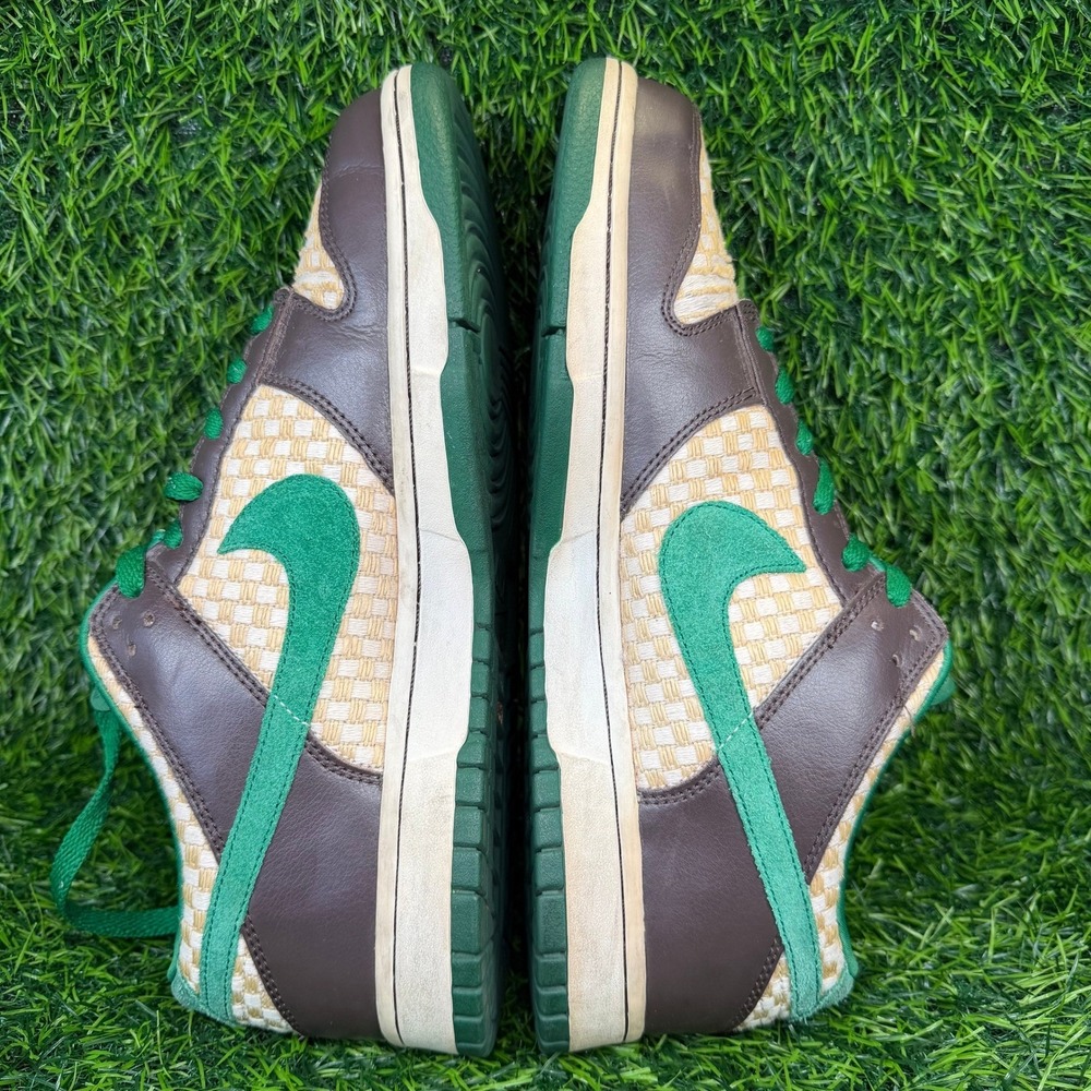 Nike Dunk Low 6.0 Mens 11 Hemp Brown Green Leather Sneakers 2009 314142-331